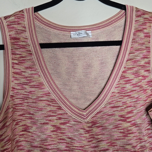 ST JOHN SPORT Marled Knot Sleeveless V-neck Dress - Picture 5 of 9